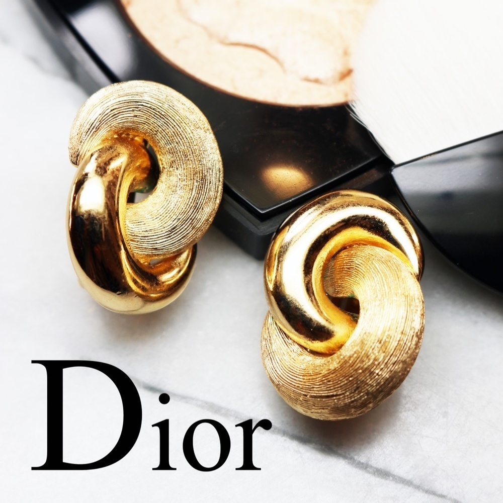 Vintage Christian Dior Gold Earrings - Picture 14 of 14
